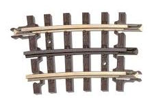 O-45 QUARTER CURVED SECTION Atlas Item# 6046 Premium Nickel Silver Track (Brown Ties)
The scale-sized plastic brown track ties have a wood grain, the tie-plates have spikes, and the rail joiners have the bolt detail of real track.
To add to the realism, the center rail is blackened.
4 pcs. /blister.